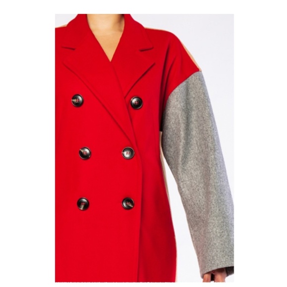 💥💥Color Blocking Trench - Picture 5 of 8